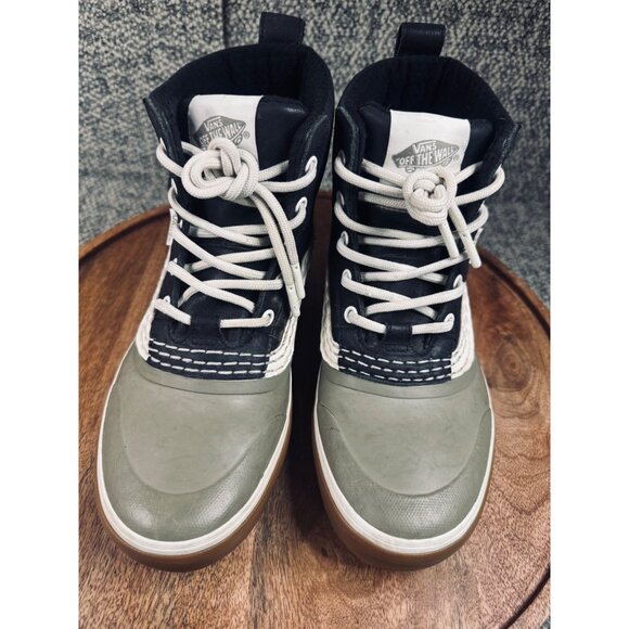 Vans Standard Mid Snow MTE Boots Size 7.5 US Mens Black & Green Weatherproof - Picture 9 of 11